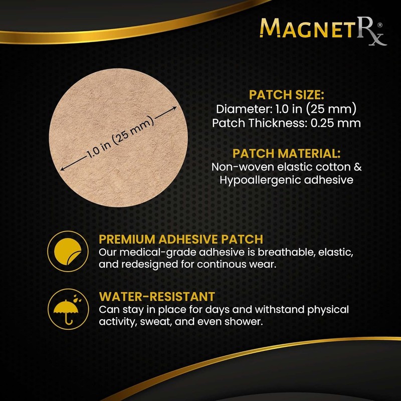 MagnetRX Replacement Adhesive Patches for Small Magnetic Patches – Premium