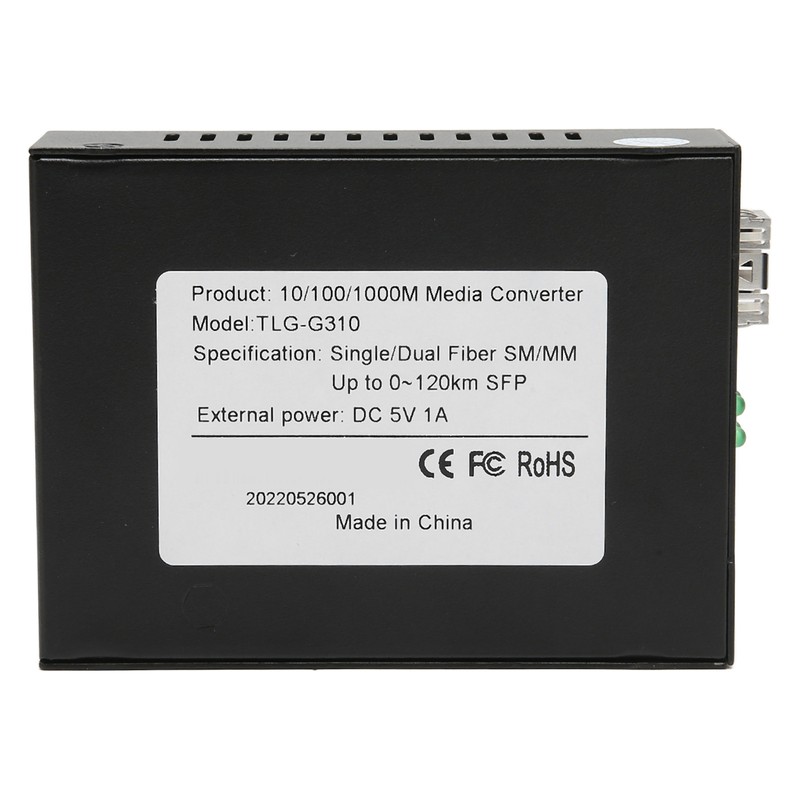 Media Converter Gigabit SFP to RJ45 10 100 1000Base TX