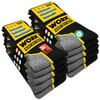 SOXCO WORK Socks for Men Crew Length Black Heavy Duty