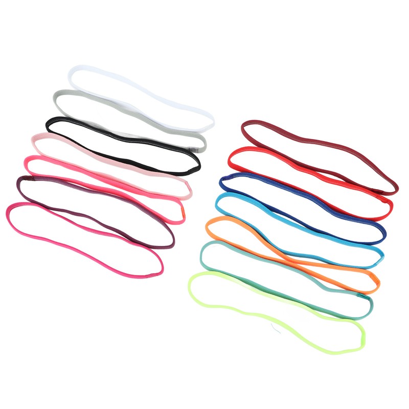 14PCS Workout Headband Polyester Cotton Non Slip Breathable Head Sweat
