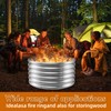 Camp Fire Ring Pit, Large Round Galvanized Steel Fire Pit,