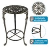 MDLUU Cast Iron Potted Plant Stand 18.8 Inch Tall, 2-Tier