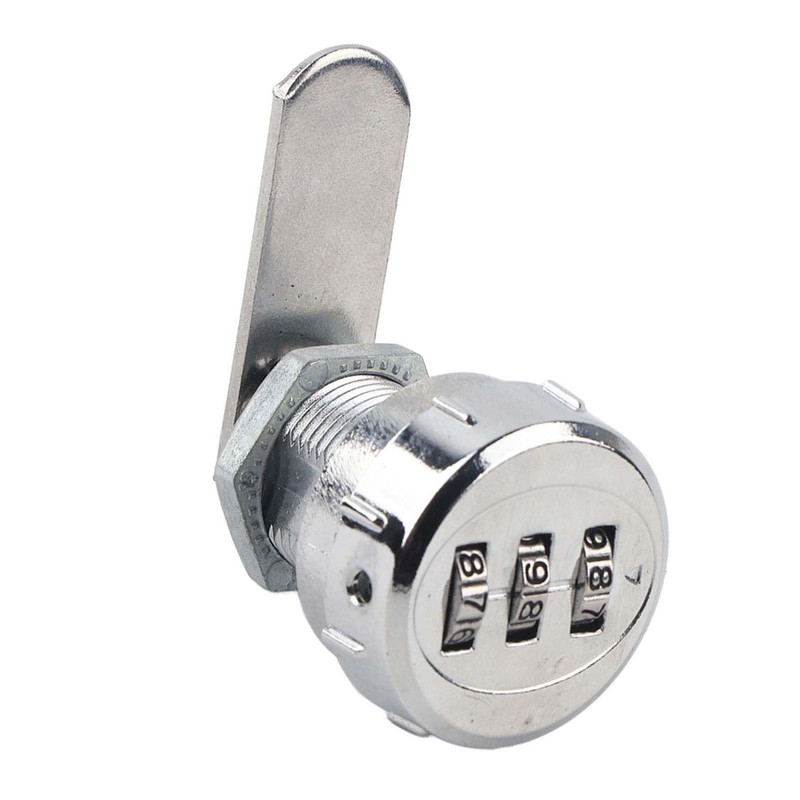 QANYEGN 3 Digit Combination Cam Lock, Silver Cabinet Security Password
