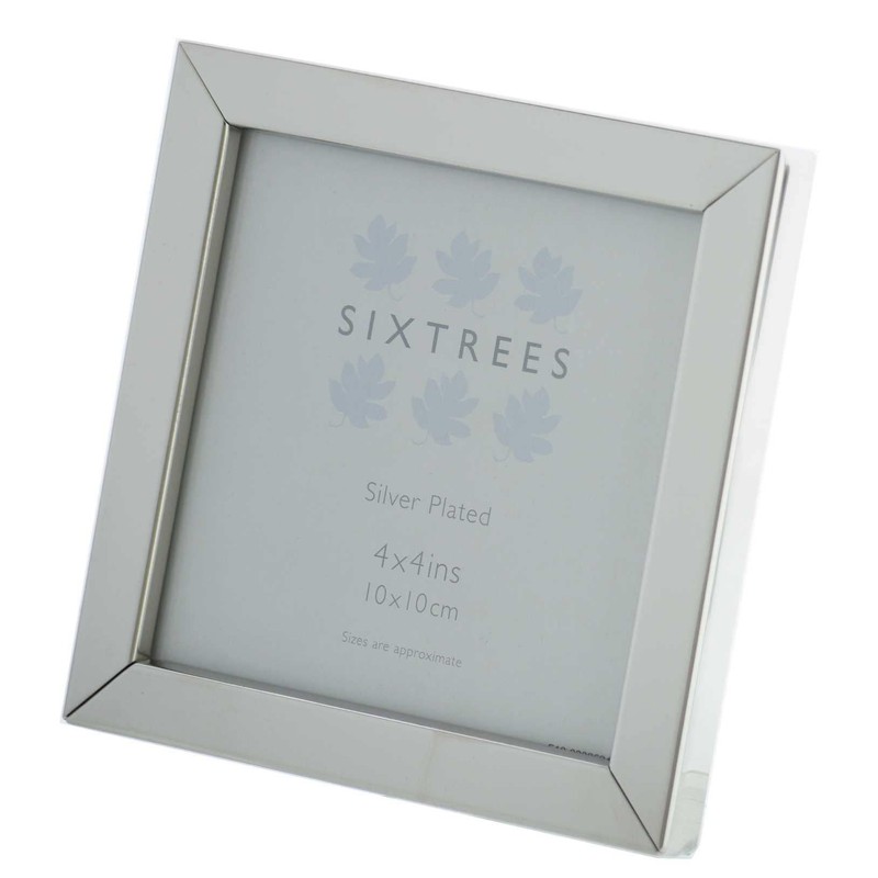 Sixtrees Elite Square Edge Silver Plated 4x4 inch (102x102mm) Photo