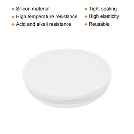 MECCANIXITY 1pcs Silicone Snap in Locking Hole Plugs,50.6mm/2 Inch Mounting Diameter Narrow Groove Width 5mm Panel Seal Cover Round for Kitchen Bulkheads Waterproof Sealing Plugs White