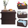 HOONEX Linen Foldable Storage Bins with Lids, 2 Pack, Storage