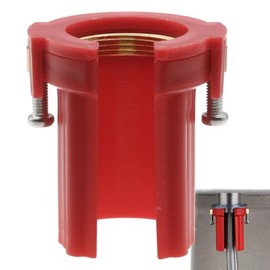 1 PCS Kitchen Faucet Fixing Nut Plastic Faucet Lock Nut Anti Loosening Nut Faucet Tool for Kitchen and Bathroom (Red)