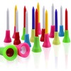 Namvo 50pcs Golf Tees Plastic Rubber Cushion Top Long Tees