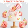9 Pcs Peach Birthday Party Decorations Peach Honeycomb Centerpieces Table