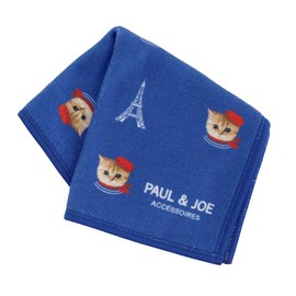 Paul & Joe PAUL & JOE ACCESSOIRES 107167-0004-01 Women's Handkerchief (Blue) Smartphone/Glasses Wipe, Mini Handkerchief, Microfiber, 7.9 inches (20 cm)