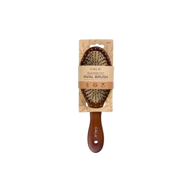 OVAL DARK BAMBOO HAIR BRUSH