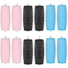 Callus Remover Replacement Rollers, Extra Coarse Mineral, Diamond Particles, 12-Pack,
