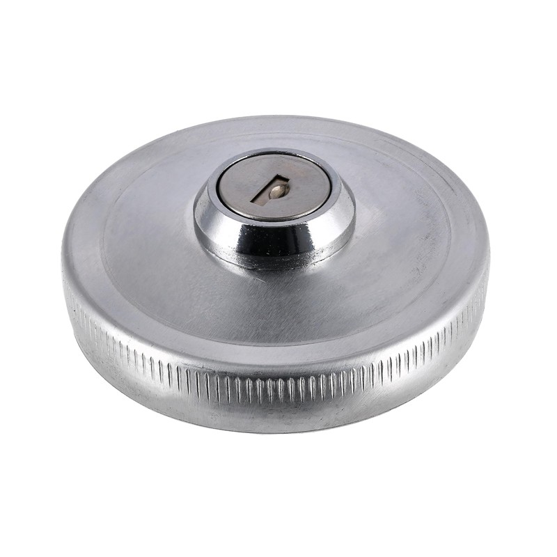 Fuel Cap with Lock Diameter 40 mm, Polished Aluminium –