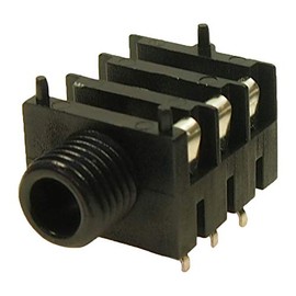 6.35mm Stereo Jack Socket Stackable PCB | Telephone Audio Video Connectors 1 x Piece - FCR1215