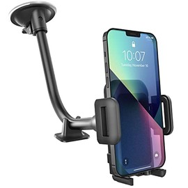 GVTECH Soporte para teléfono de coche, soporte universal para parabrisas con brazo largo flexible, soporte de ventilación con base extra para el...   
