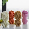 Tulip Rose Heart Flower Candle Silicone Wave Spiral Candle Mold