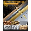 COMOWARE Step Drill Bit Set 5-Piece Titanium-Coated with Automatic Center