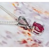 Handmade 6mm Faceted Round Lab Created Ruby Gemstone 925 Sterling