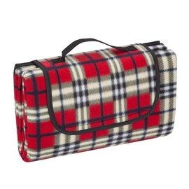 True Face Picnic Mat –Waterproof Foldable Outdoor Blanket for Beach, Camping & Festivals, Sandproof & Portable Travel Rug, Extra Large, Lightweight, Perfect for Trips Red Check