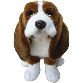 Faithful Friends Basset Hound soft and cuddly 12 inch handmade toy dog