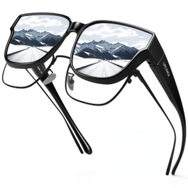 URUMQI Polarized Sunglasses Fit Over Glasses for Women, Wrap-around Driving Sunglasses 100% UV Protection