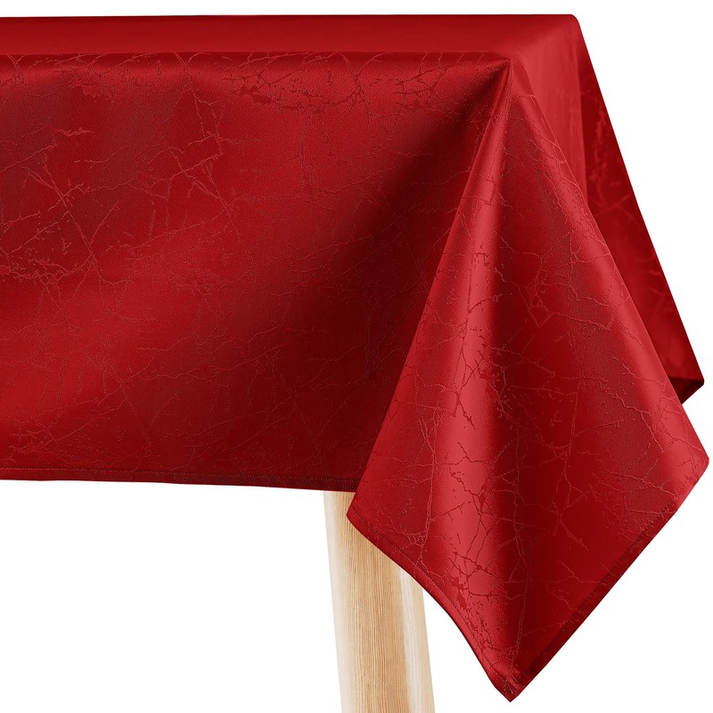 Filumi Tablecloth 110 x 160 cm Red Washable for Indoor