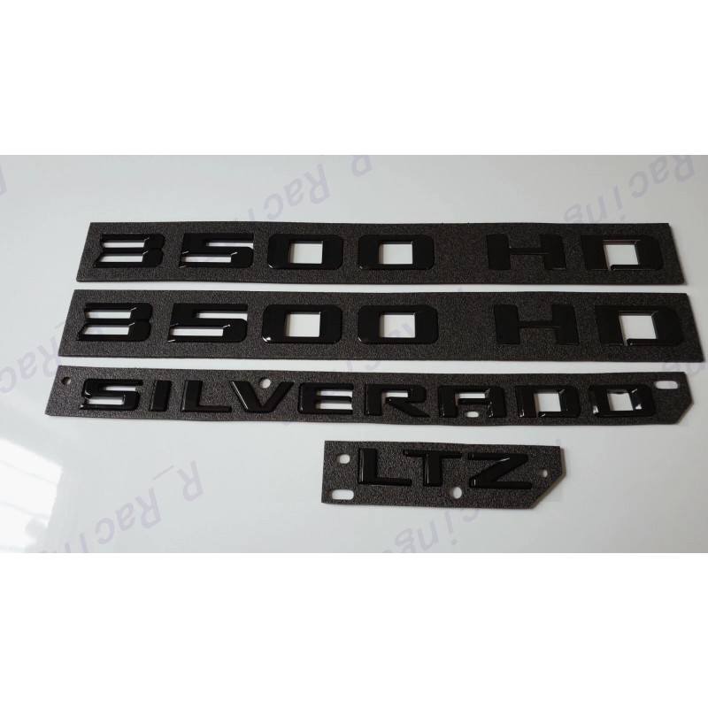 GM Auto Gloss Black Doors 3500HD Tailgate Silverado LTZ Emblems