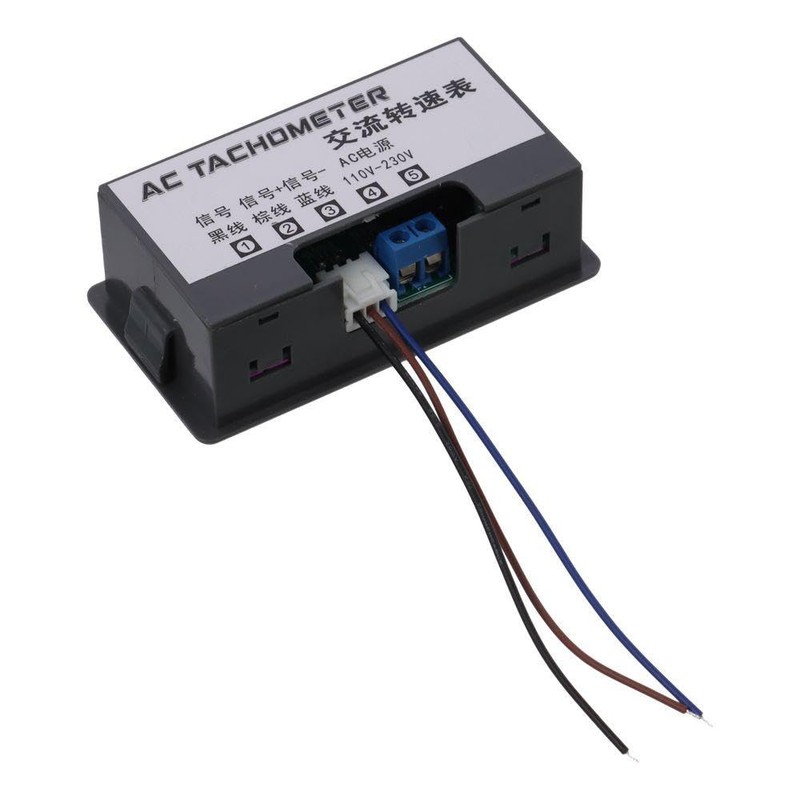 HOBBYIN Digital LED Tachometer,Red Mini 4 Digit NPN Hall Proximity