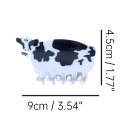 Cow Hair Clip,Acetate Hair Claw,Small Hair Clips for Women