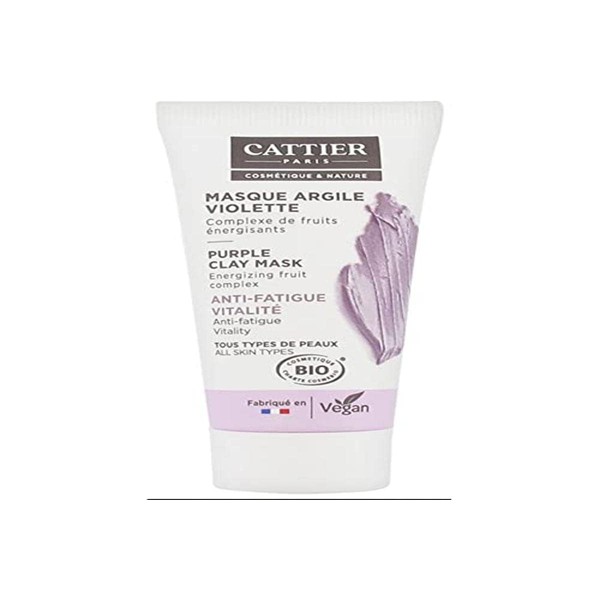 Cattier Mini Masque - Argile Violette - Tous Types de Peaux - 30ml