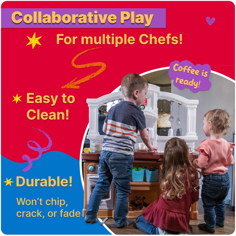 Step2 Fun with Friends Kids Kitchen Playset, Indoor/Outdoor Kitchenette, Interactive