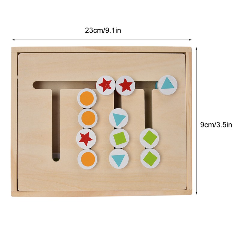 Children Educational Toy Four Color Wooden Blocks Logical Thinking Training
