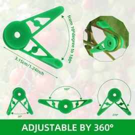 Pack of 50 Plant Benders, 360° Adjustable Lst Clips, Plant Stem Trainer Clips, Plant Clips for Low Stress Training