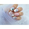 Christmas handmade nail tips-part4.on the snow - Coffin Egg /