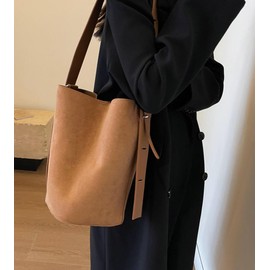 Hobo Bags for Women Vegan Leather Handbag Suede Hobo Bags Bucket Shoulder Bag Purse Tote Handbag Fashion Designer Bag