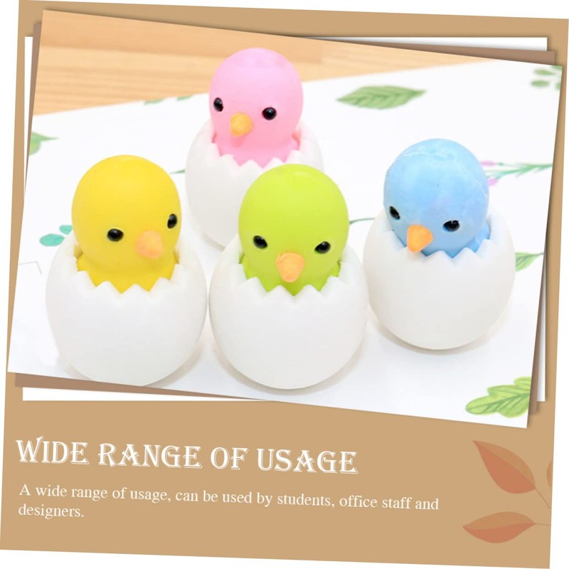 Operitacx 24pcs Shell Chick Eraser Erasers for Fun Mini Rabbit