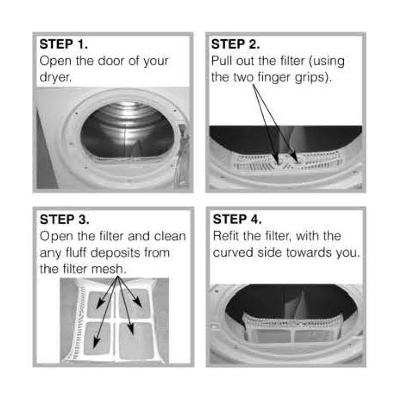 SPARES2GO Tumble Dryer Lint Filter for Hotpoint Aquarius C00286864 Fluff