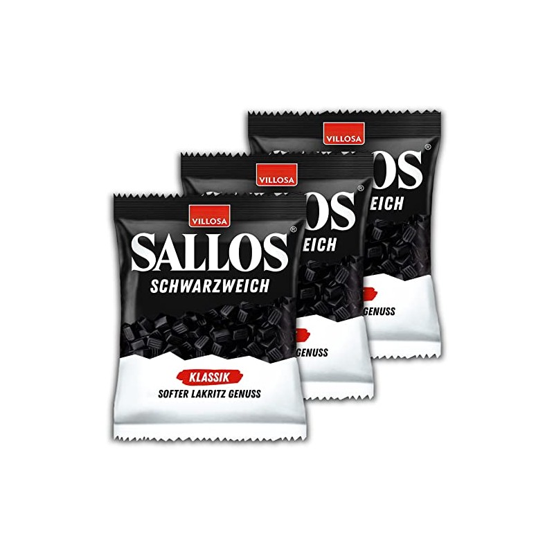 Pack of 3 Sallos Black Soft Classic 3 x 200