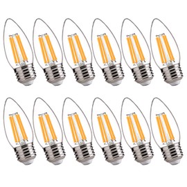 FLSNT 100W Equivalent LED Candelabra Bulbs, 800LM Dimmable LED Chandelier Light Bulbs, 2700K Soft White, E26 Base, 12 Pack UL,CA65 Listed.
