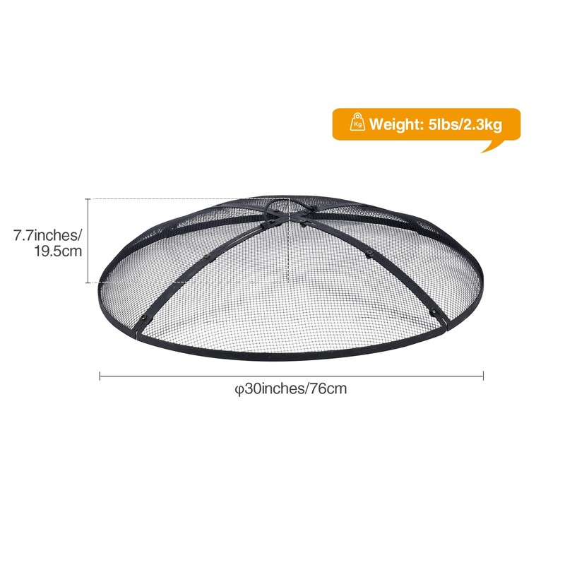 Lineslife Fire Pit Spark Screen, Fire Pit Screen 30 Inch