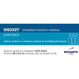 KNOXZY Sterile Isotonic Saline Solution 0.9% - Inhalation Saline Solution - 20 x 2.5ml Unit Dosing Bottles