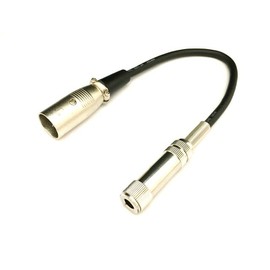 XLR Microphone Terminal Conversion Cord 3 Pin Male to 6.3 Mono Jack 20cm