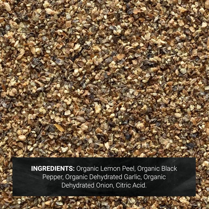 Frontier Co-op Organic Lemon Pepper, 1-pound Bulk Bag, Salt-free, Zesty
