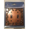 BRAINERD French Lace Toggle Switch Brainerd 2-Gang Sponged Copper #223071