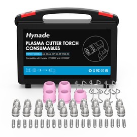hynade Plasma Cutter Torch Consumables, AG60P Cutting Torch Tip Nozzles Kit with Box, For AG60 WSD60 AG60P and HYC500P (50Pcs)