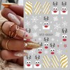 6Pcs Christmas Nail Art Stickers - 3D French Elk Self-Adhesive