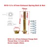 Jxsaboorle 4 Pack Exhaust Bolt and Spring M10-1.5x67mm Exhaust Spring