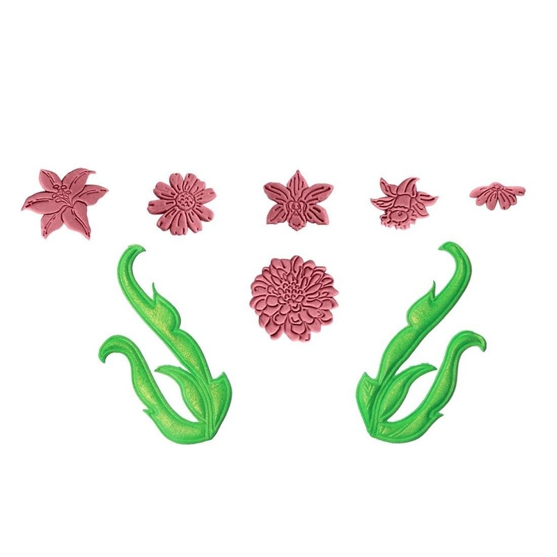 PME JEM Floral Scroll & Trim Cutters, Set of 8,White,17