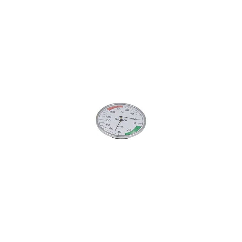 Sauna Thermometer Hygrometer Combination Instrument in Stainless Steel Housing