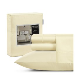 100% Cotton Sheets For King Size Bed - 1000 Thread Count King Bedding Sheets & Pillowcases, 5-Star Luxury Hotel Sheets, Soft Sateen Weave King Size Sheets, 15" Deep Pocket King Sheets - French Blue